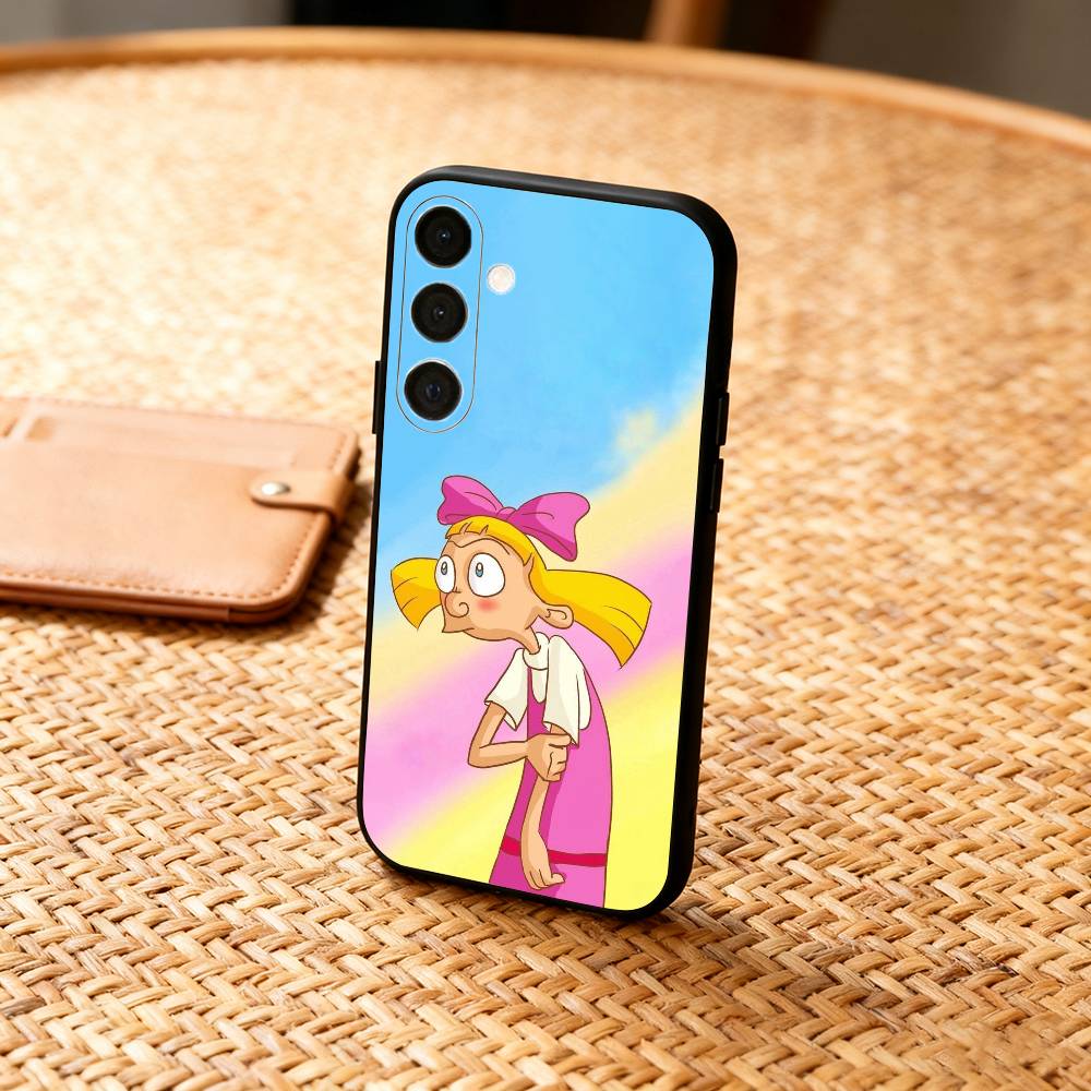 Hey A-Arnold H-Helga Phone Case For Samsung  A73,72,71,A52,51,40,41,A22,A32,31,A13, Soft Black Shell