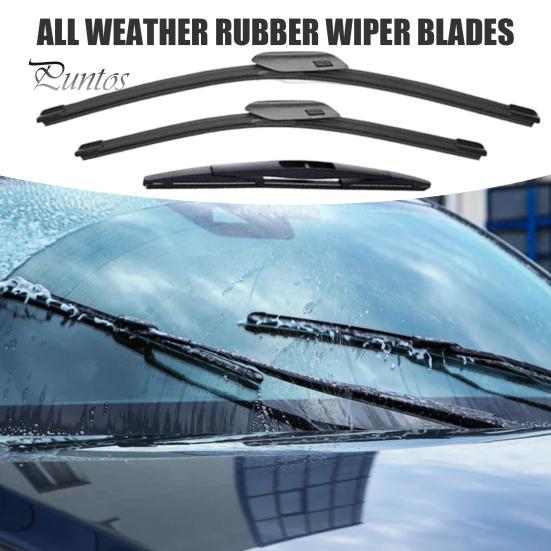 All Weather Performance Wipers 3Pcs/Set Beam Wiper Blades for Chery Tiggo 8 Plus Pro Natural Rubber MAX 2020-2024, 23"+18"+9" Front Rear Blades,