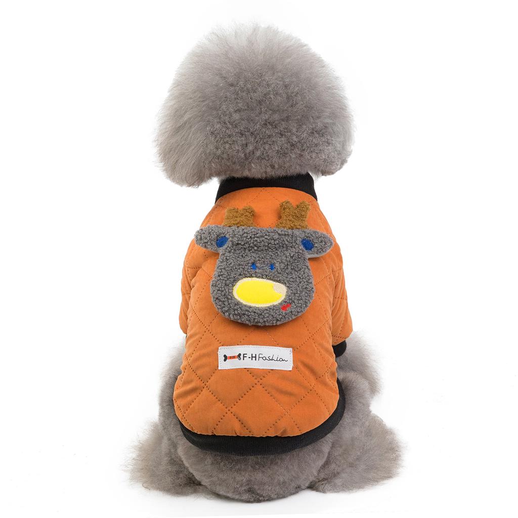 Pet Clothes for Dogs Autumn and Winter Pet Two-legged Cotton Clothes Two-legged Cute Fashion Cotton-padded Jacket Deer Cotton-padded Jacket