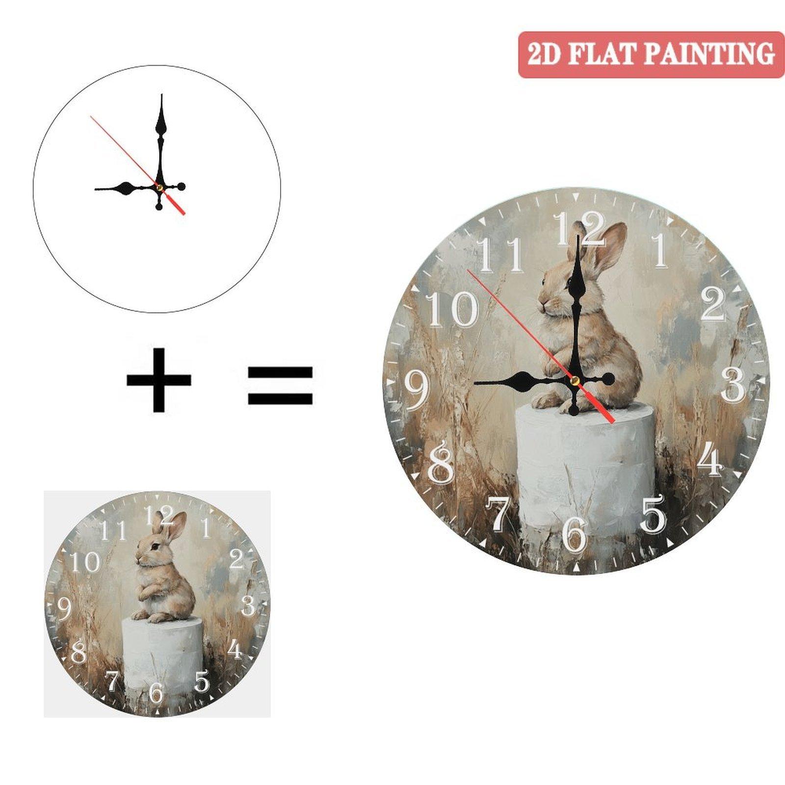 Rustic 30cm Wood Wall Clock Made From Reclaimed or Distressed Wood (White,12 in(30.48cm)) белый