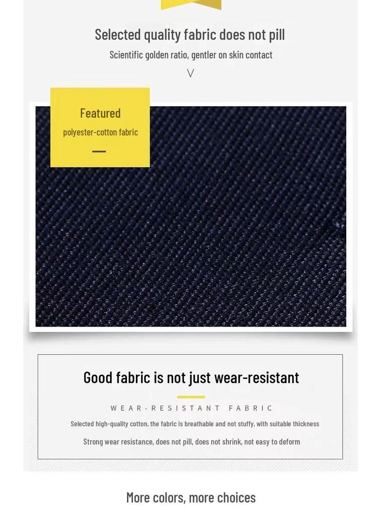 Herrars slitstarka arbetsklädesset: Långärmad svets- och bilreparationsdräkt med färgblockerade axlar för vår och höst