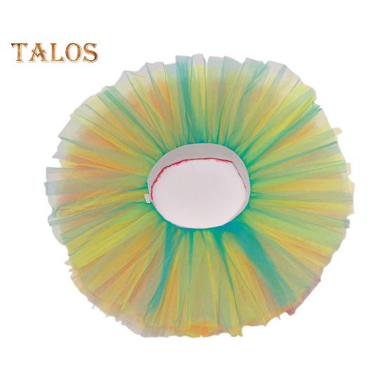 

Женская сетчатая юбка-пачка, женская юбка принцессы из 5 слоев тюля с резинкой для взрослых женщин, короткая газовая юбка-американка для мини-бального пляжного фестиваля, танцев разноцветный