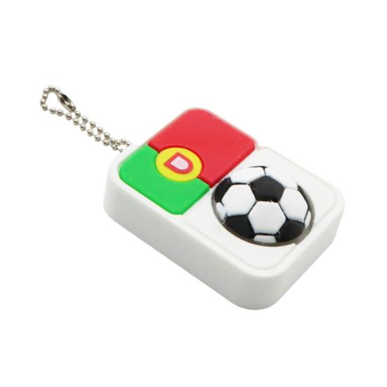 Football Clicker Fidget Toy with Ball Chain Stress Relief National Flag Football Decompression Button Keychain Pendant Backpack Charm Fans Gift