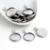 Moda 8-25mm Dimensione Interna Materiale Acciaio Inossidabile Semplice Stile V Base Cabochon Impostazione Cameo Ciondoli Vassoio Ciondolo