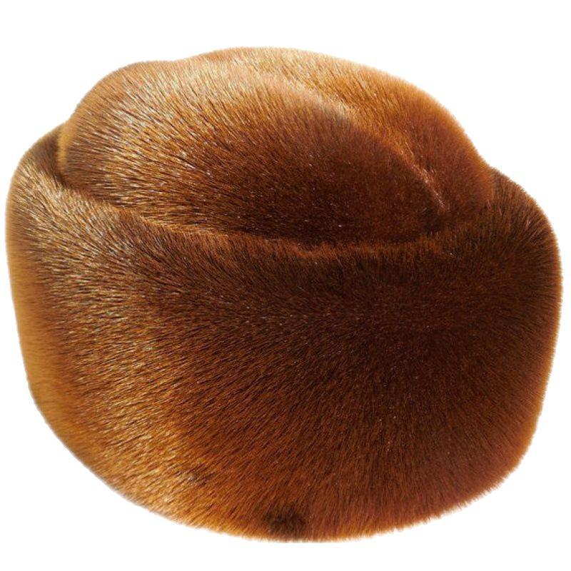 Waterproof Mink Fur Hat for Elderly Men - Thickened Winter Cotton Grandpa's Hat