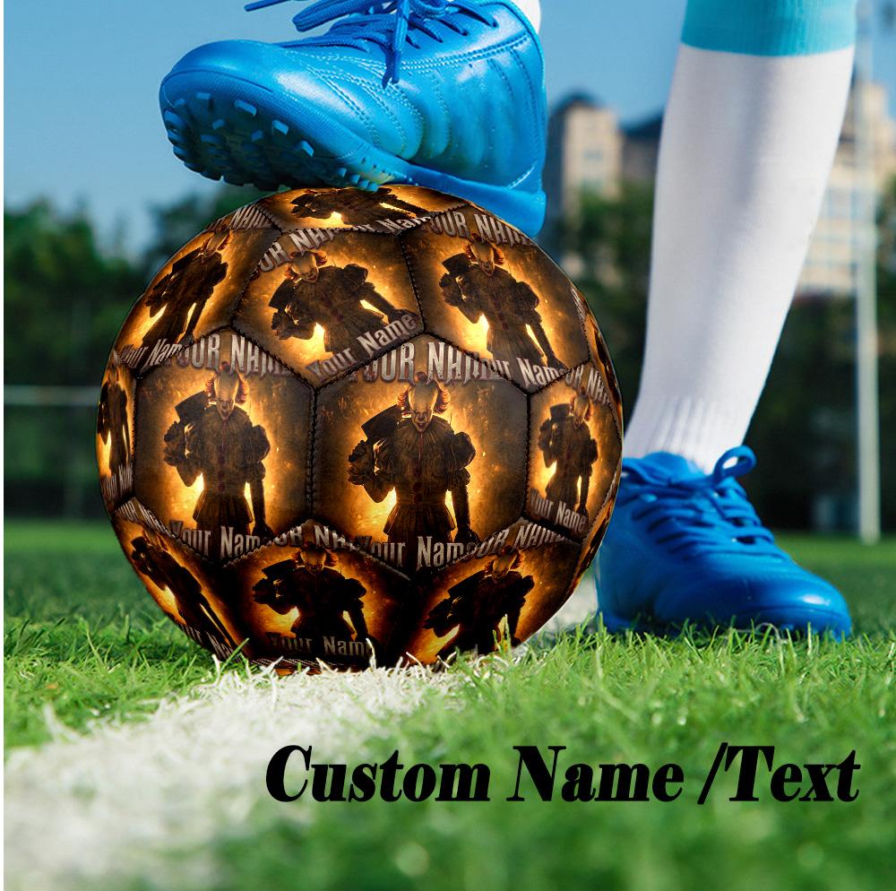 Custom Text Size 5 Soccer Ball, Standard Match Football For OutdoorIT Pennywise