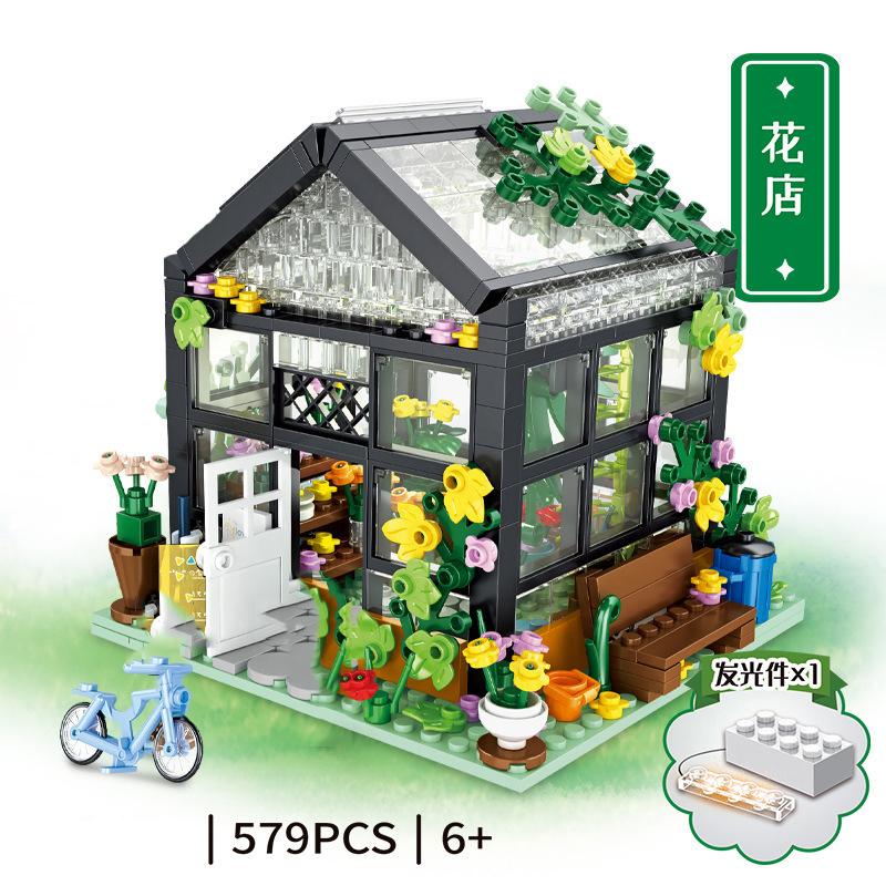 Haus Villa Architektur Cottage Modell Bausteine Ziegel Freunde Für Mädchen Strand Hütte Modulare Home Village Kreative Stadt Shop