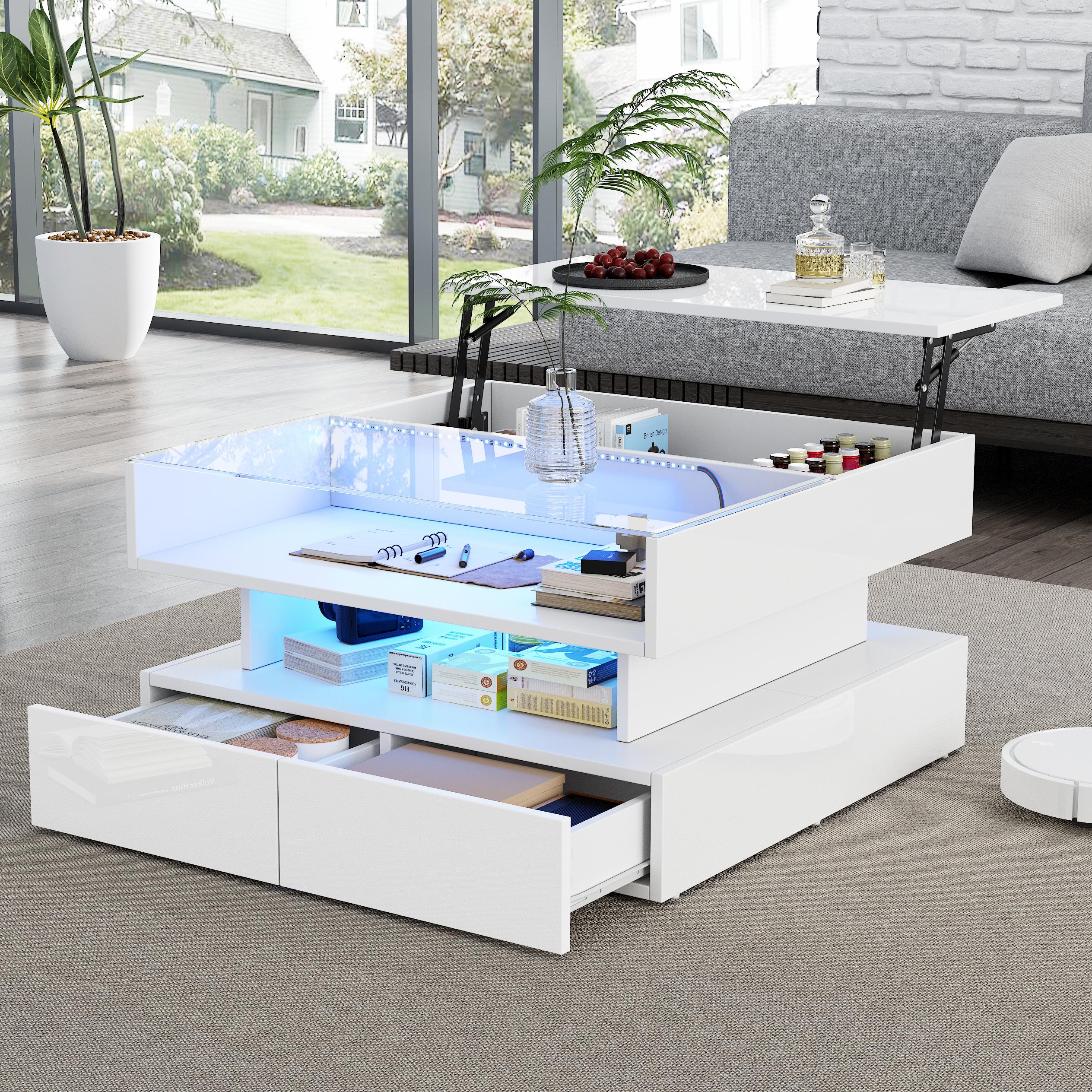 80*80*45cm Augstumā regulējams kafijas galdiņš ar