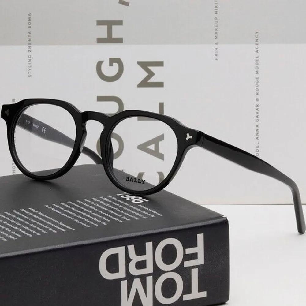 Bally Eyeglass Frames BY5020 001 Round Fashion Horn-rimmed Frames