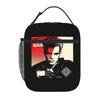 1 Piece For Students Food Container Vintage Punk Portable Pocket Billy Idol Zipper Closure Aluminum Foil Food Pouch For Travel