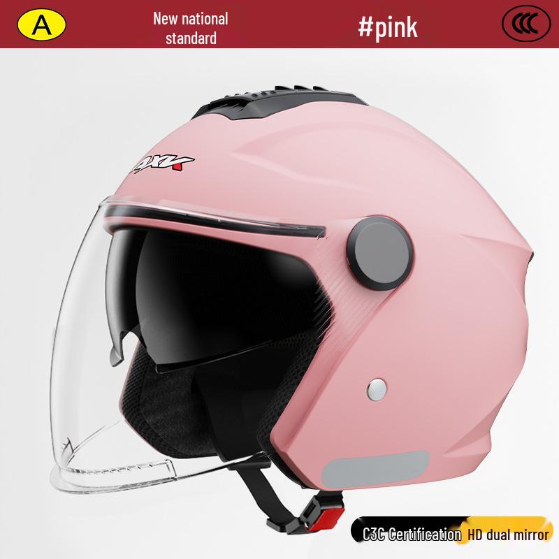 A1 Electric Motorcycle Helmet - Universal Four-Season Men & Women Half Helmet