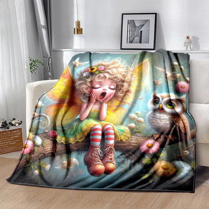 1pc Eagle Printing Lightweight Flannel Blanket, Comfortable and Warm Blanket, for Camping Sofa Bed and Couch Office, In All Seasons