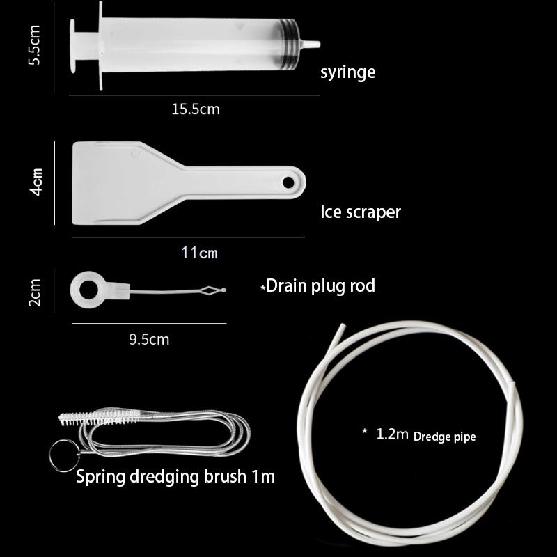 5-Piece Fridge Drain Cleaner Kit – Flexible Brushes & Steel Wool for Clogged Drain Hole, Water Leaks & Odors