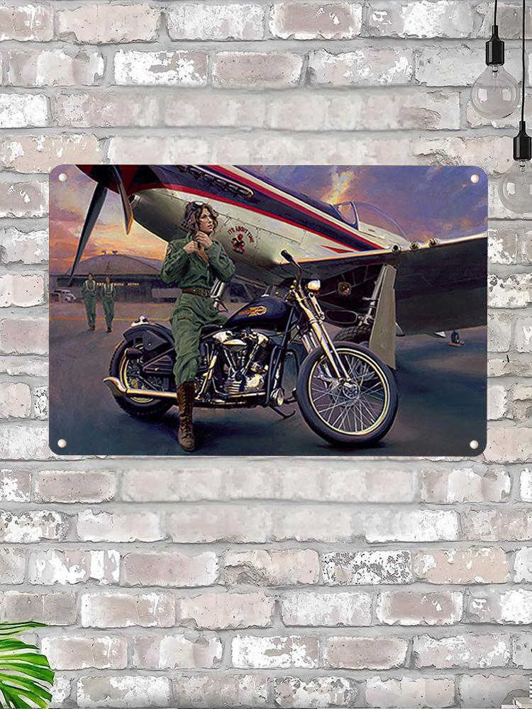 Metal Tin Sign Harley Davidson Motorcycle Poster Retro Wall Art Home Decor