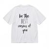 Women's Oversize Classic T-Shirt Layered Color Block Inspirational Quote Tee