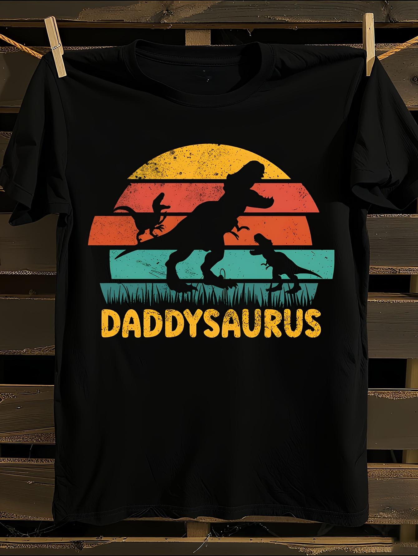 Daddysaurus Dinosaur Dad Tshirt XXL