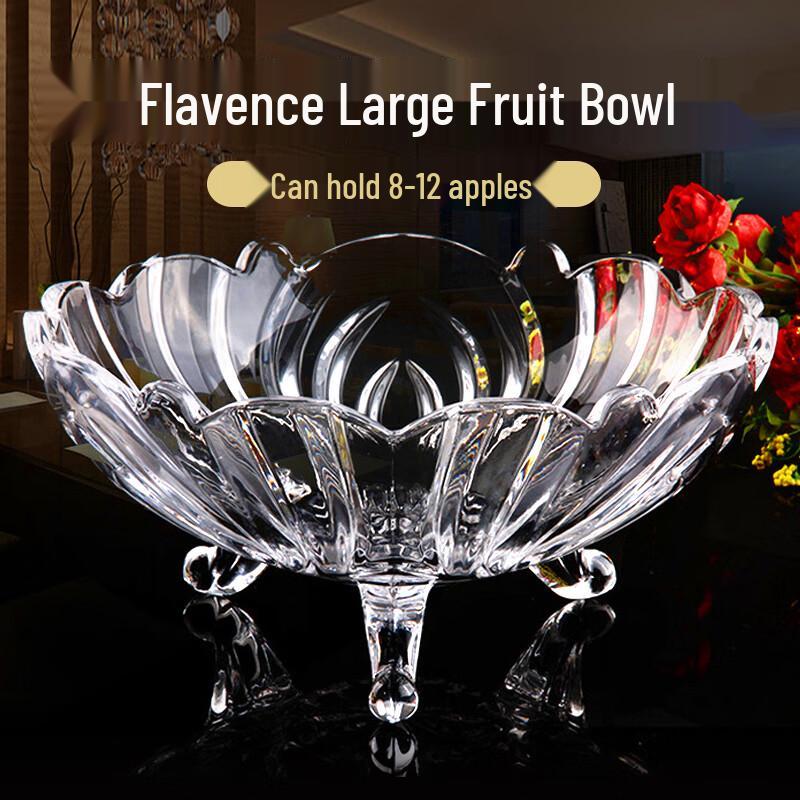 Flavinmci Crystal Glass Fruit Snack Plate