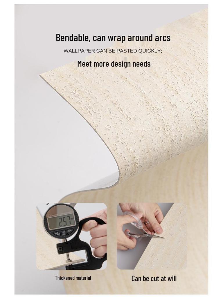 3D Imitation Stone Bendable Self-Adhesive Wallpaper for Wall Renovation