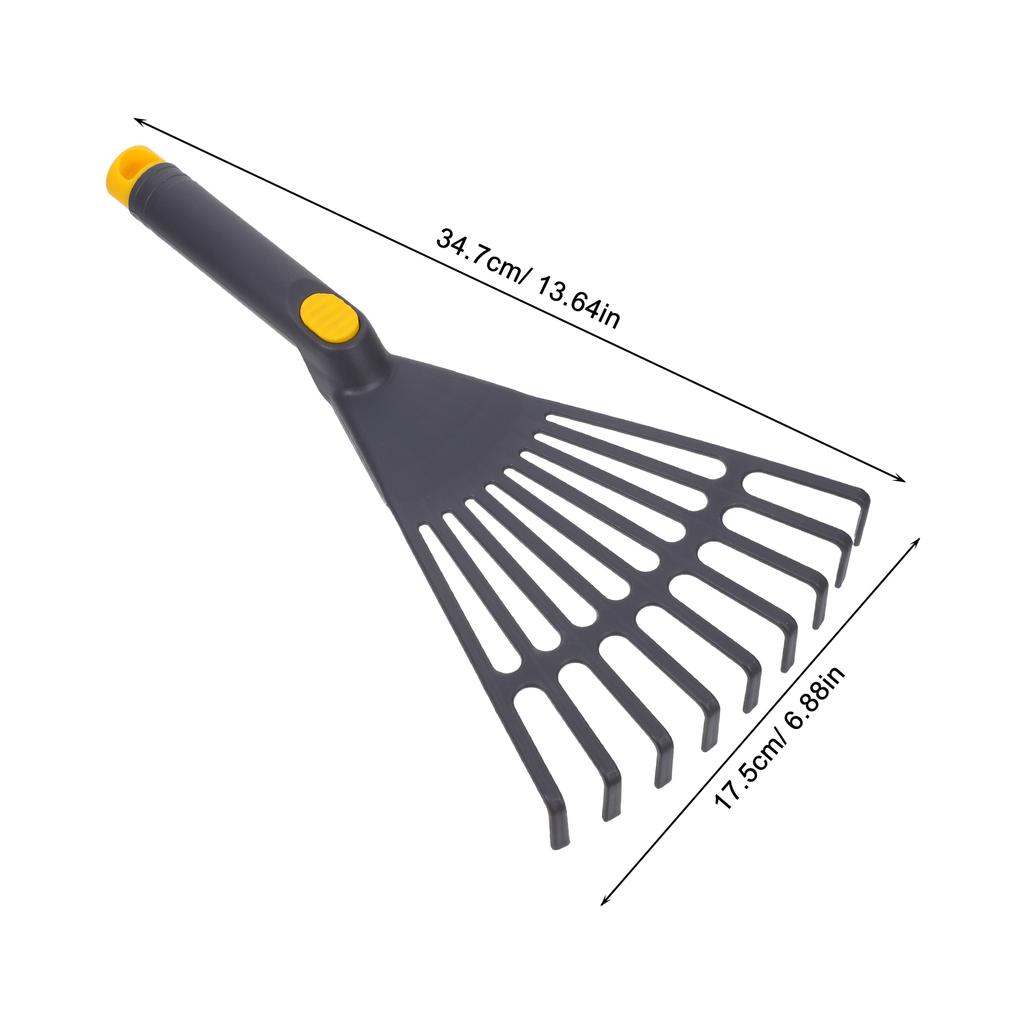 Lightweight Plastic Rake 2 Pack Hand Garden Rake for Landscaping Yard Leaf Cleanup Small Rake for Lawn Garden Soil Aeration Tool