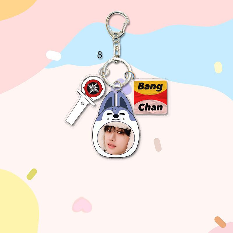 1pc Stray Kids Keychain Cute Cartoon Figure, Bang Chan Lee Know Changbin Hyunjin Han Felix Seungmin I.N Animal Onesie Pajamas Keyring, STAY Fans Gift