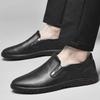 Fashion Comfortable Slip-on Driving Casual Fashion Flats Soft Bottom Business Dating Loafers Spring Genuine Leather Men's Dress Shoes