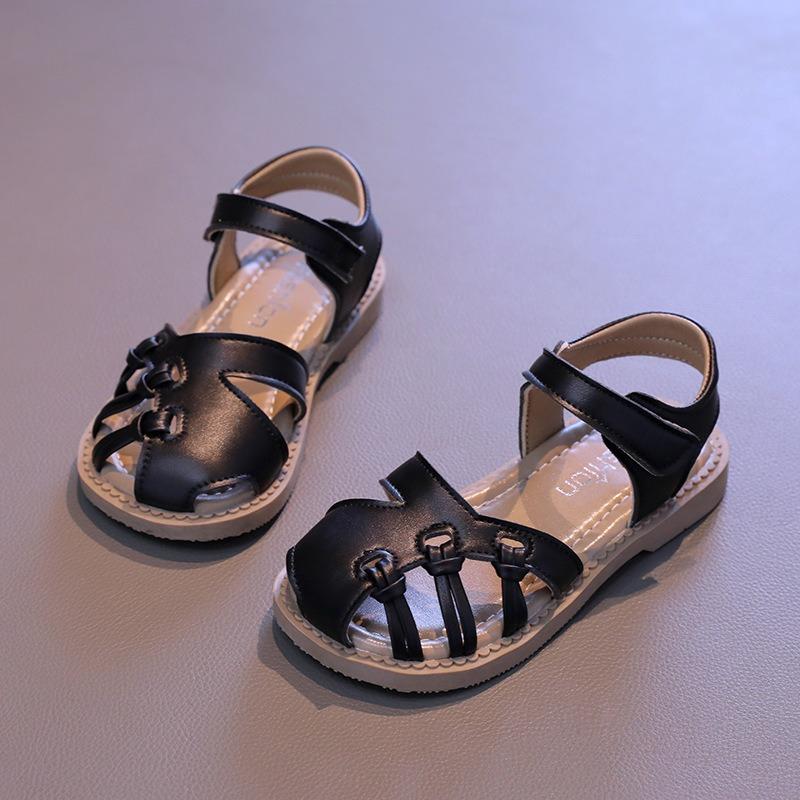Girls' Sandals Closed-Toe Woven Shoes for Toddlers & Young Kids, Soft-Sole Beach Sandals for Children Girls' Party Shoes