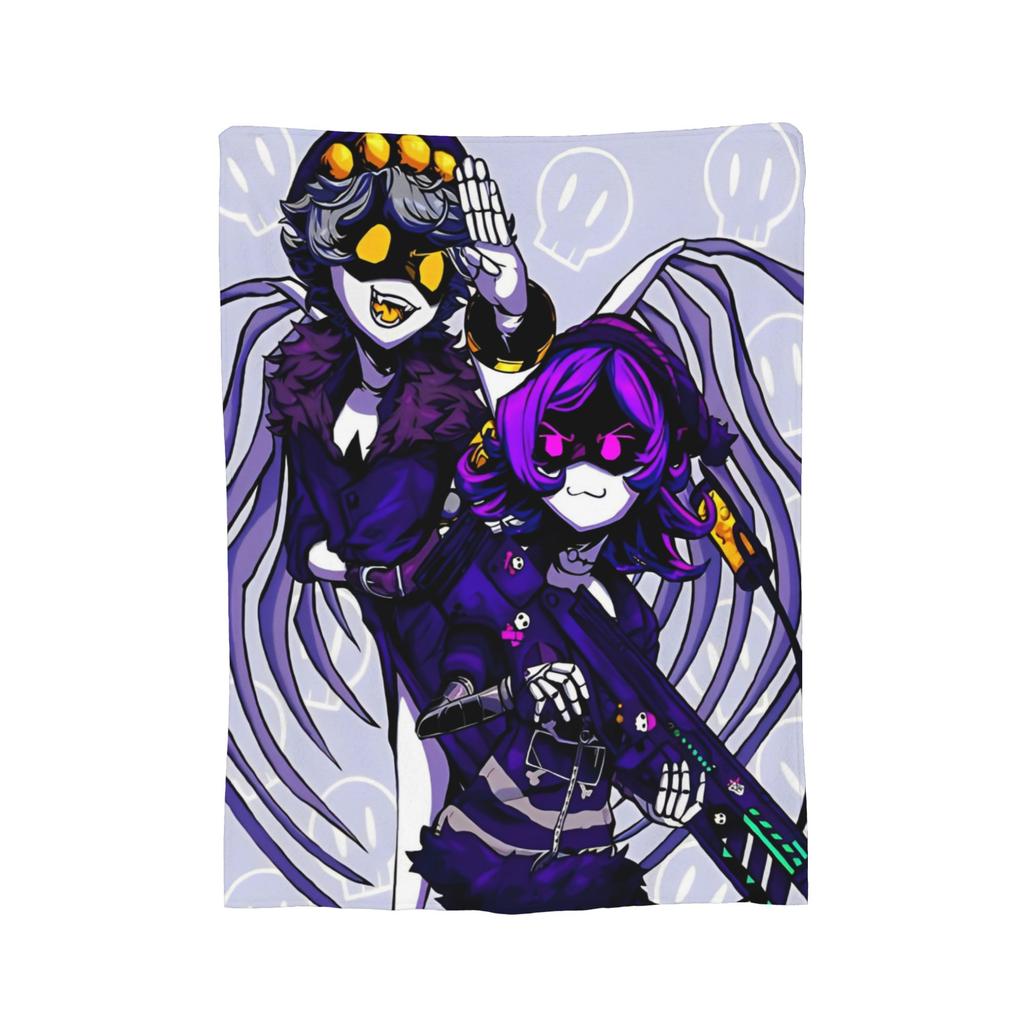 Murder Drones N and Uzi Flannel Throw Blanket  Blanket for Bedding Car Lightweight Plush Thin Quilt,