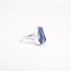 Přírodní tanzanitový drahokam 925 Sterlingové stříbro Šperky Ručně vyráběný prsten pro ženy RR-47-10