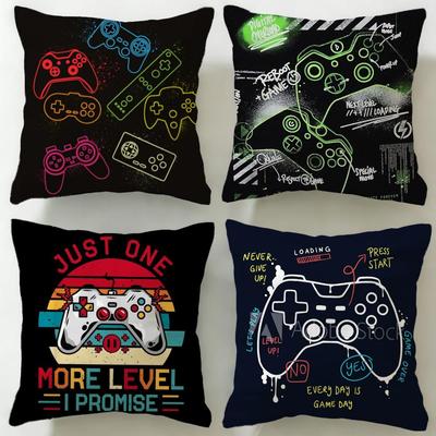 Juego Colorido Graffiti Juego Funda de Cojín para Mando de Juego Suave y Fácil de Lavar – Versátil para Sofá, Cama, Viajes y Oficina