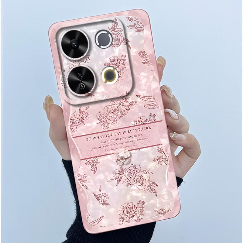 For Itel P65 P671L Etui Fashion Simplicity Oil Painting Floral Protective Phone Case For ItelP65 P 65 Coque Soft Silicone Covers