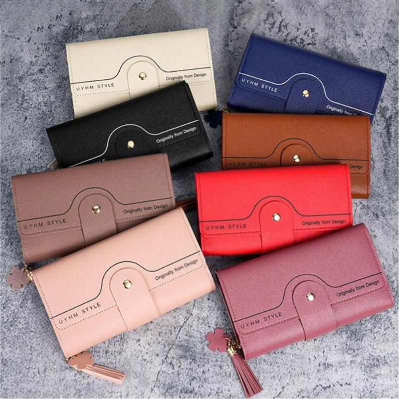 Ins Style Wallet Women's Long 30% Folding Student Clutch Bag High Color Value