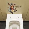 Creative and Fun Backpackers and English Phrases for Bathroom Toilet Beautification Stickers