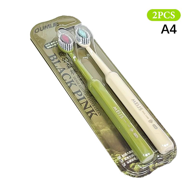 

2Pcs Mouth Clean Toothbrush Ultra-Fine Soft Hard Bristle Toothbrush Deep Cleaning For Adults Whitening Teeth A4