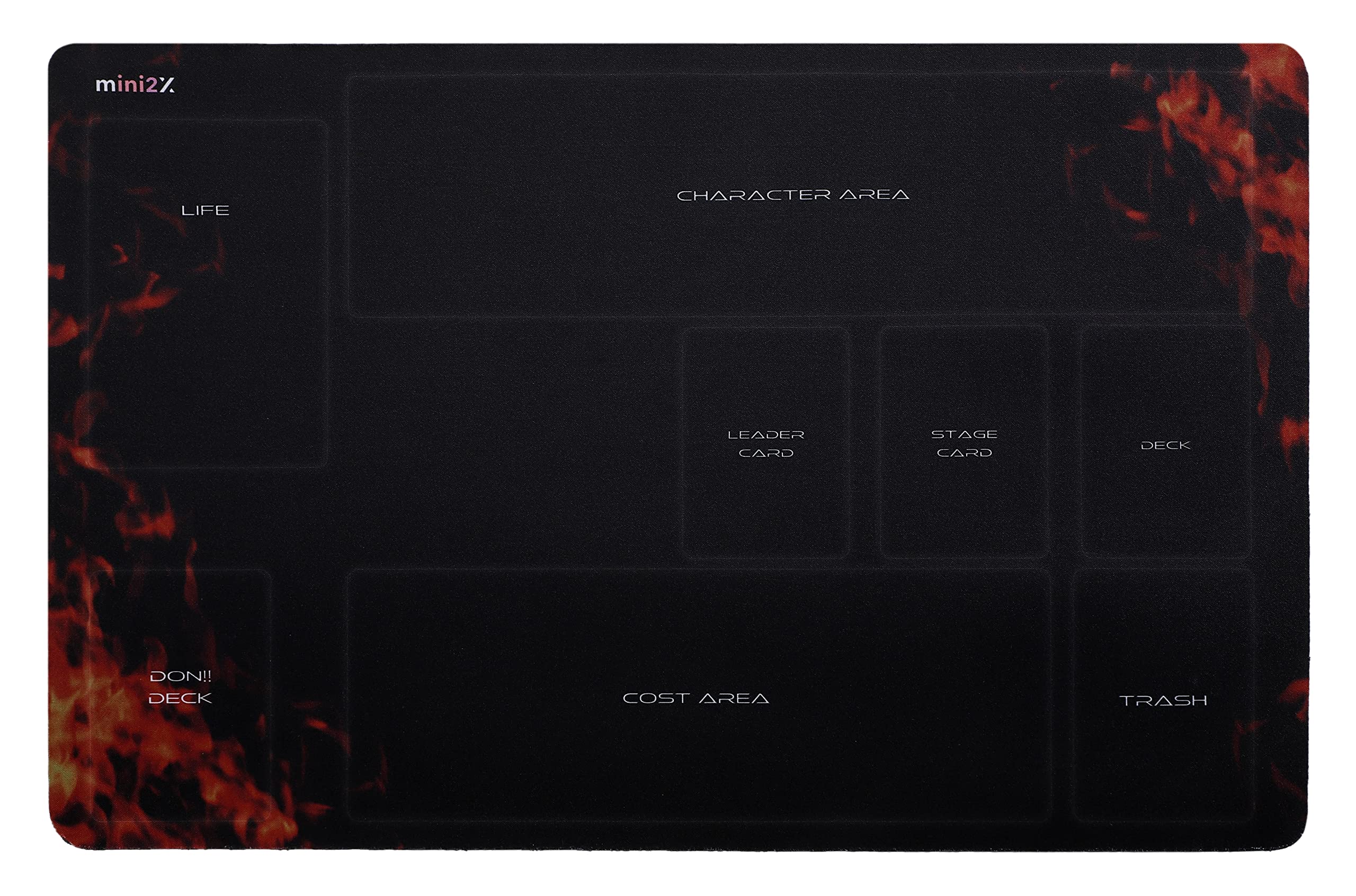 

Mini2x One Piece Card Rubber Playmat with Guide Half Size Battlefield Includes Storage Simple Card Mouse Pad Easy-to-Understand Frame, 35x55cm, чёрный