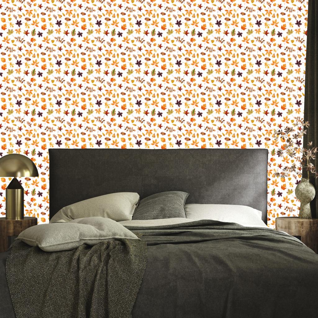 Autumn Wallpaper White, Cream and Gold for Living Room and Bedroom 50x1000