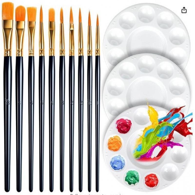Cross-Border Nylon Paintbrush Set for Art Students - Watercolor, Acrylic, Oil Brush Set