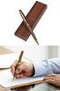 Daisybee Wooden Ballpoint Tabletop Ballpoint Case Black Core Stand Pen, Boxed, Gift, Pen, Set, Oil-Based, (Walnut Type)