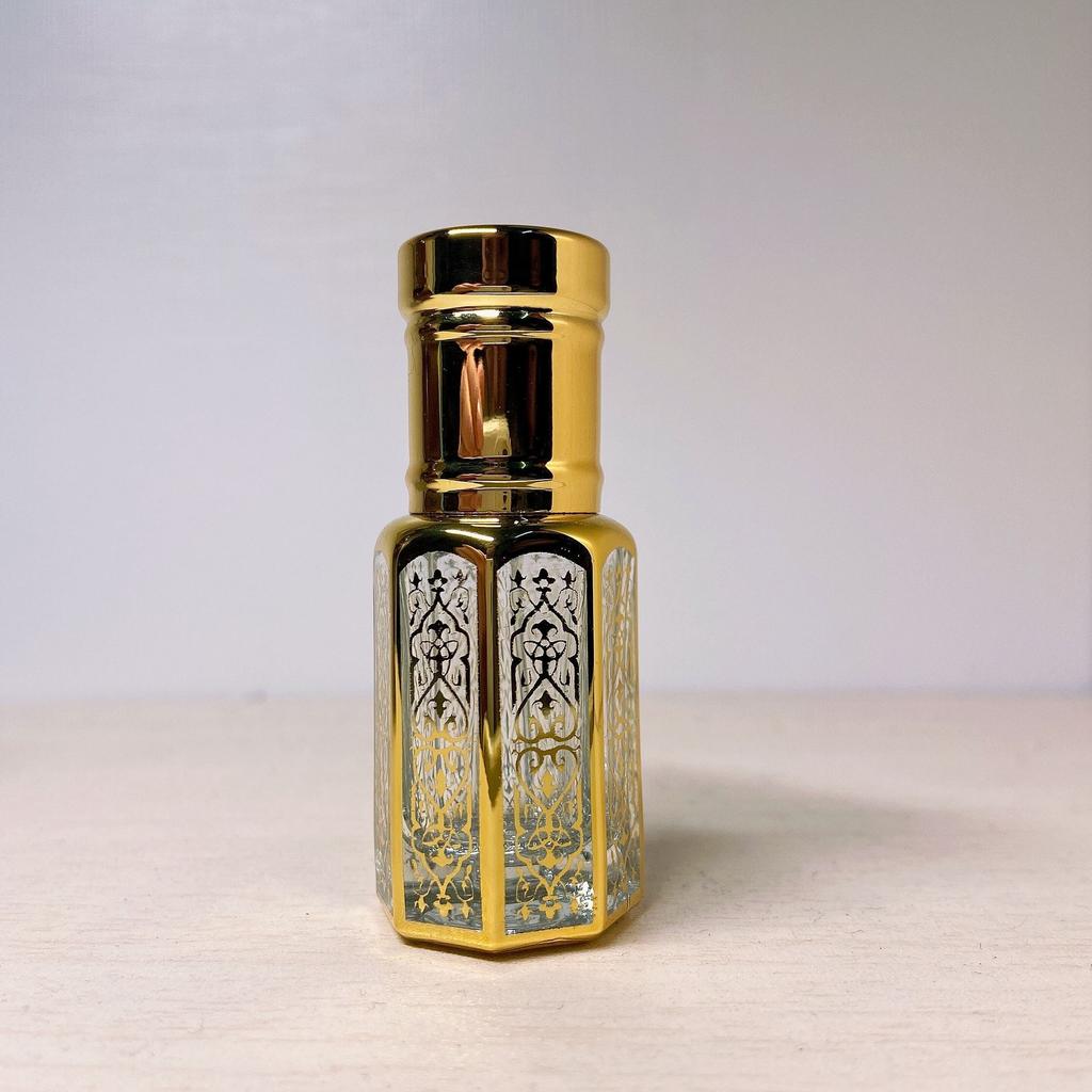 3ml 6ml 12ml Electroplated Carved Colored Glass Roll on Bottle Sample Test Essential Oil Vials with Roller Refillable Bottles