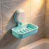 Suction Cup Soap Box Wall Mounted with Drainage Soap Dish Macaron Colors Space Saving Soap Tray for Bathroom Kitchen