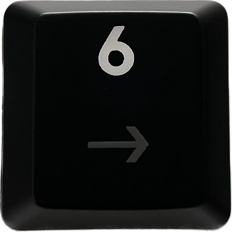

logitech G913/G913TKL/G915 replacement keycaps [Sold as 1 piece] (Light-emitting compatible) [BERGBUCH] (6 (numeric keypad), Black)