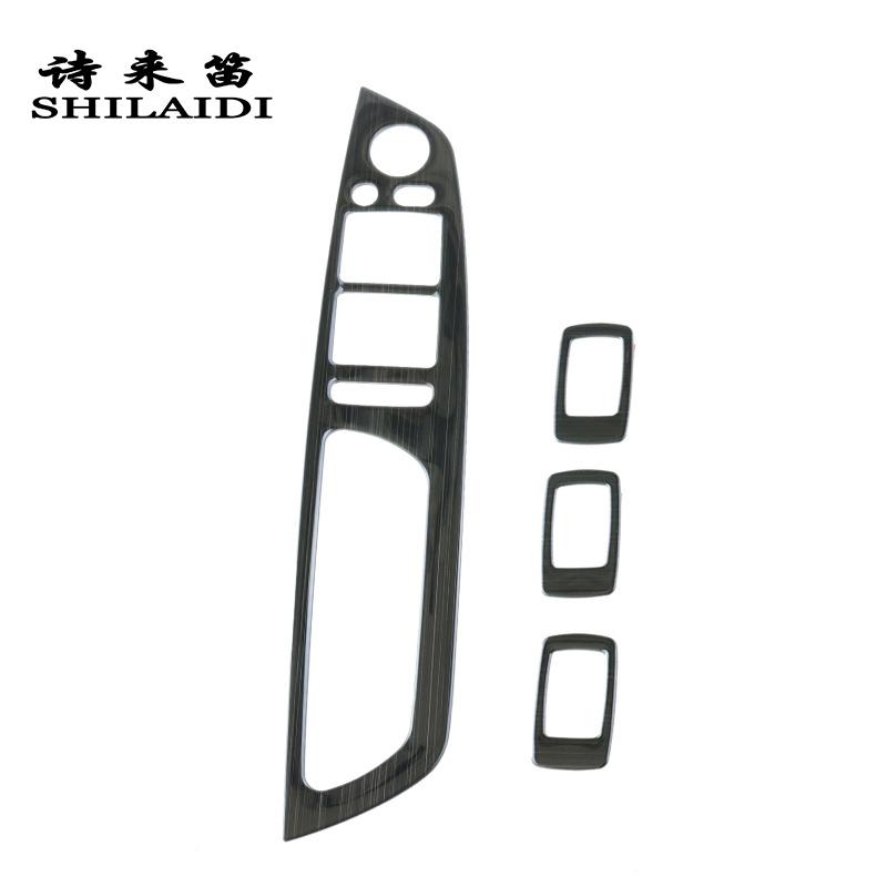 Stylizacja Samochodu Naklejka na Panel Pokrywy Podłokietnika Drzwiowego dla BMW X5 e70 X6 e71 Stal Nierdzewna Listwa Ozdobna Przycisków Podnoszenia Szyb