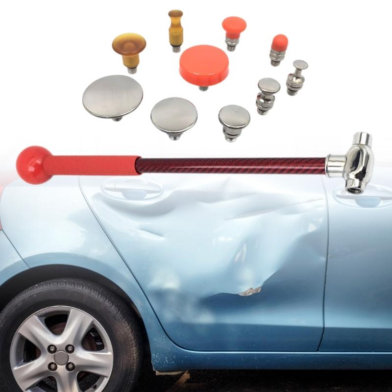 Professional Car Dent Fixing Tool With Hammers & Assorted Heads For DIYer Repair Efficient Auto Dent Repairing Solution