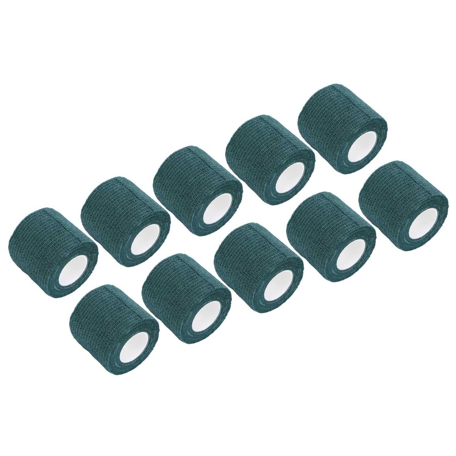 

10 шт. самоклеящаяся эластичная повязка многофункциональная одноразовая противоударная нескользящая ручка для татуировки темно-зеленого