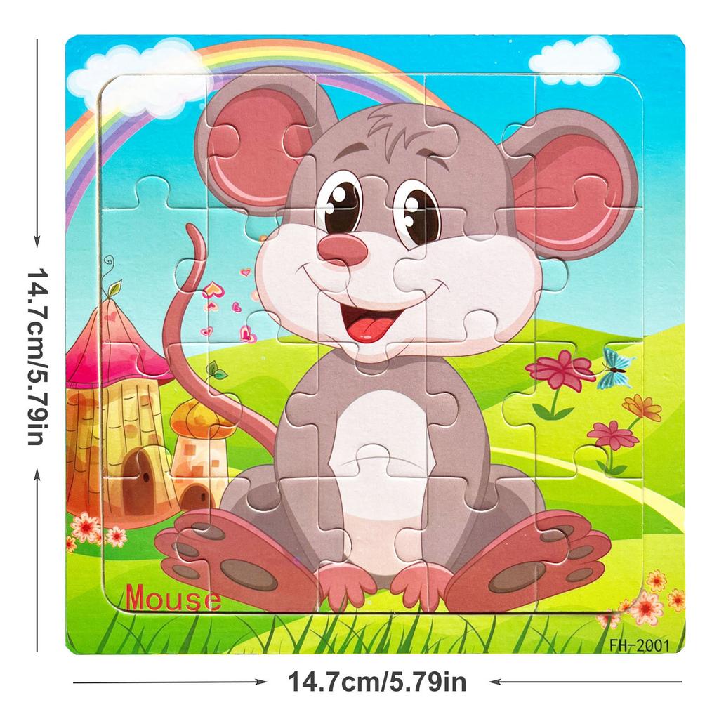 1 Stück 14,7 cm/5,79 Zoll Holzpuzzle Transportfahrzeug Meerestier Stil Puzzles Spiel Kinder Lernspielzeug für Kinder