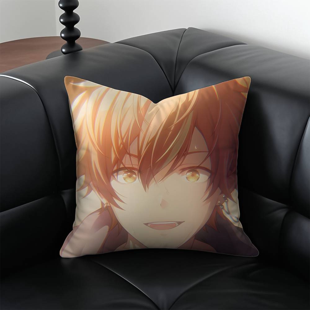 P-Project S-SEKAI Shinonome Akito Pillow Case Anti-dustmite Pillowcase Invisible Zipper Silky Short Plush Sofa Cushion Cover