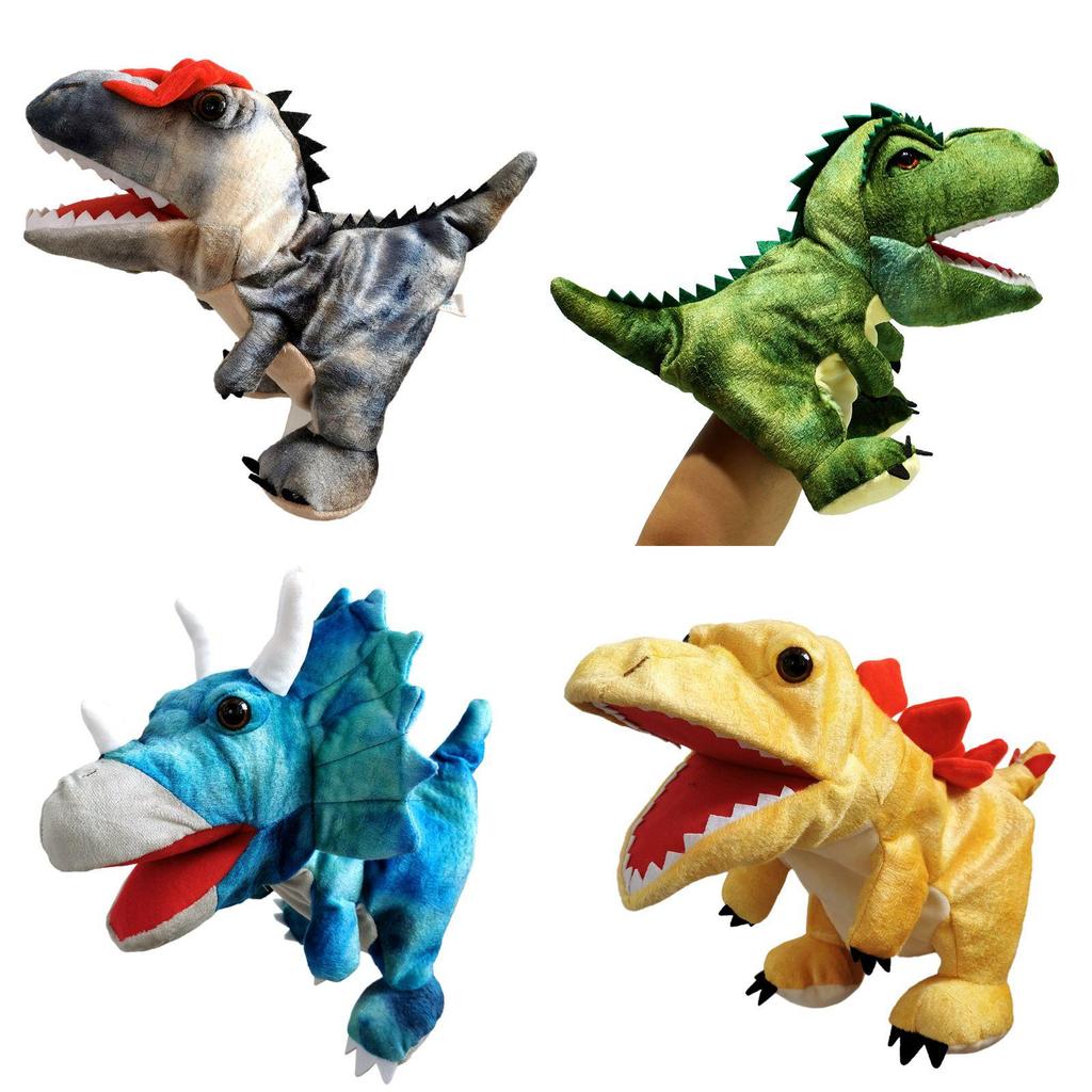 Morbido e Coccoloso Dinosauro Marionetta a Mano Peluche Giocattolo Per il Gioco Immaginativo dei Bambini