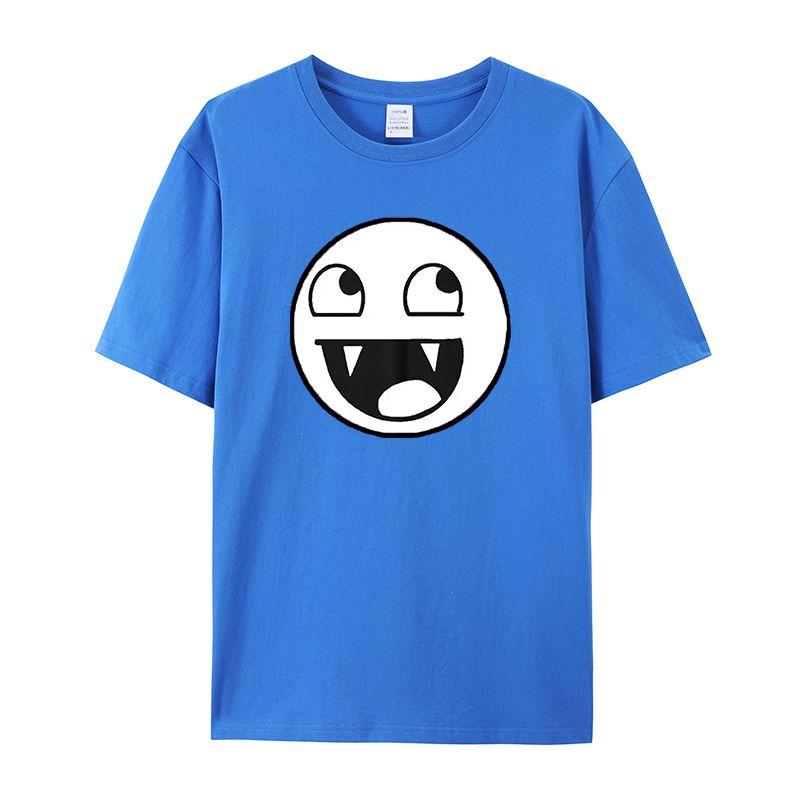 2026 New Fun Face Meme Wacky Print High Quality Mens Short Sleeve Crew Neck Breathable Comfortable Loose Tee