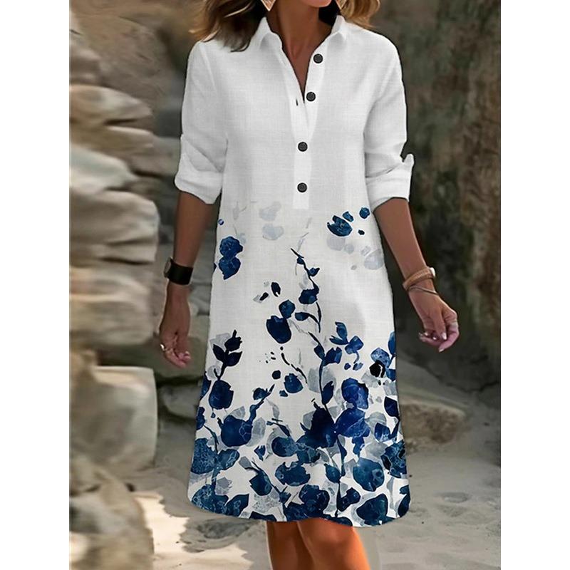 

JPNTKY Fashion Summer Spring Short Sleeve POLO-Neck Casual Dresses XXXXXL