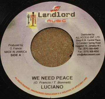 7inch Record LUCIANO, ALKATRAZ, SOLO - We Need Peace NONE Landlord Music Jamaica Reggae, Ska & Dub Used