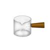 Espresso Extraction Measuring Cup with Scale, Coffee Liquid Ounce Cup, Glass Measuring Cup, Small Milk Cup with Wooden Handle
